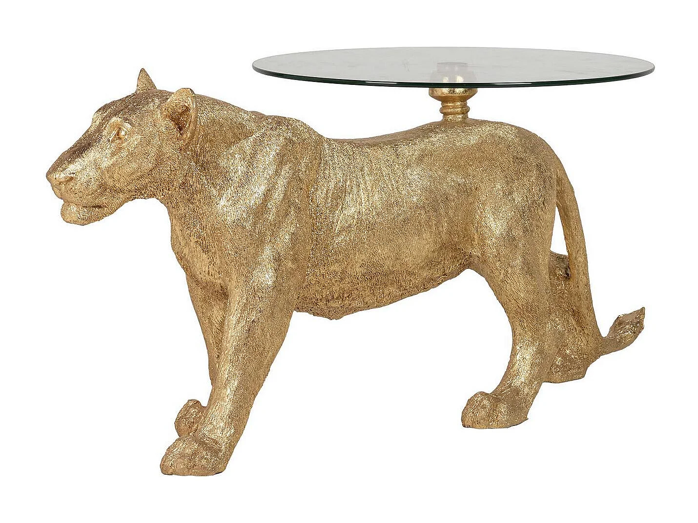 Mesa Centro Resina Dorada 123x61x56 Cm