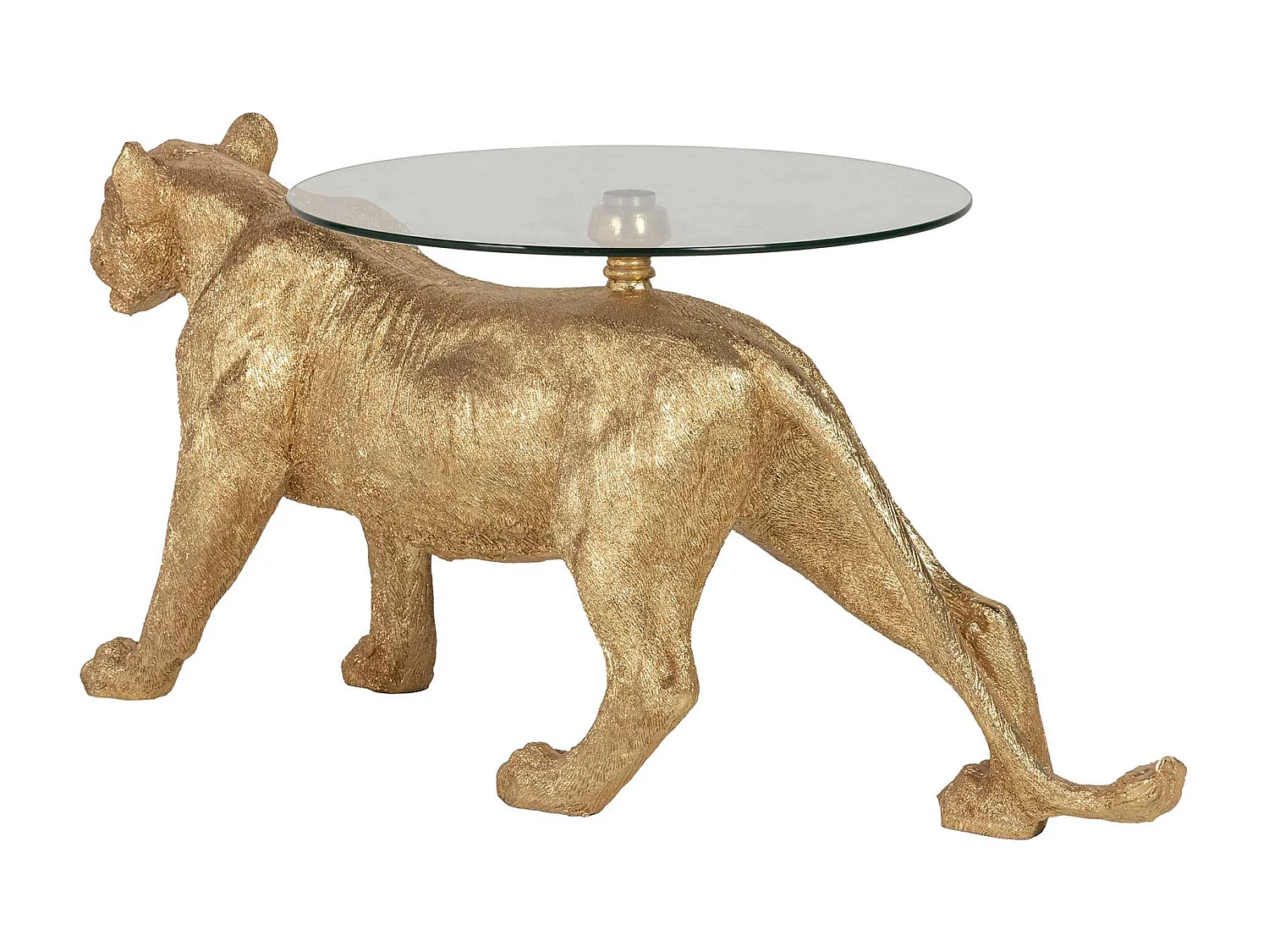 Mesa Centro Resina Dorada 123x61x56 Cm