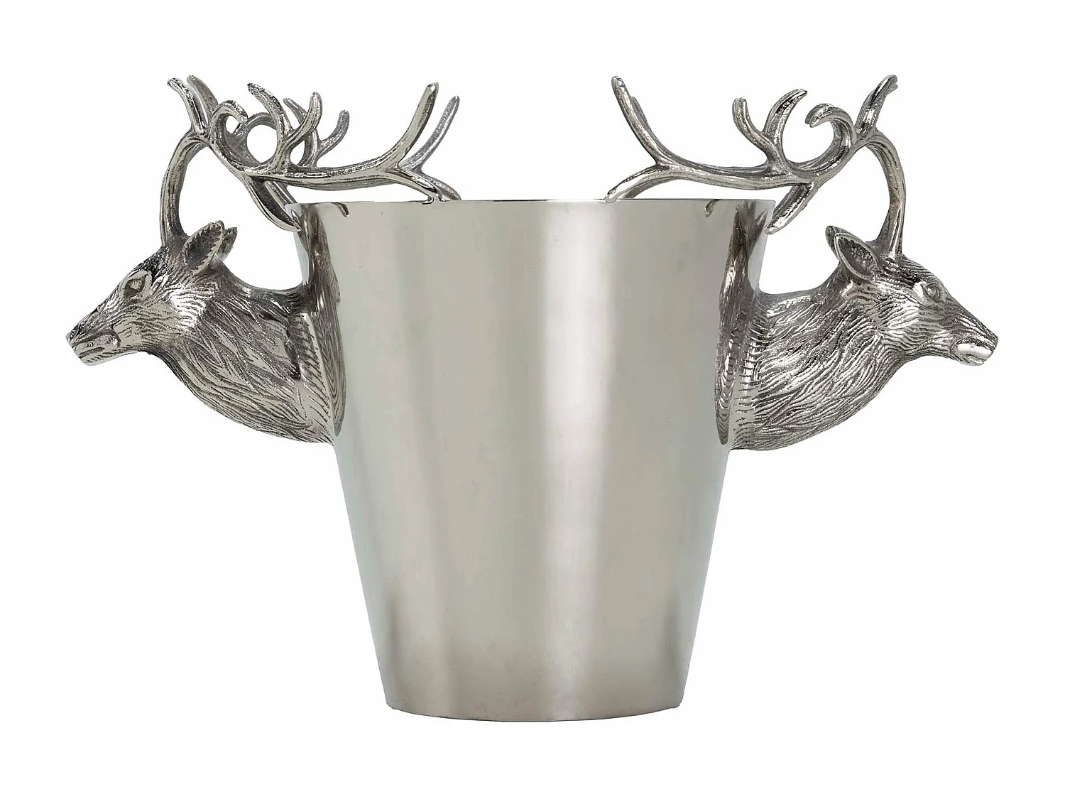 Champanera Ciervo Aluminio Plateado 50x24x30 Cm