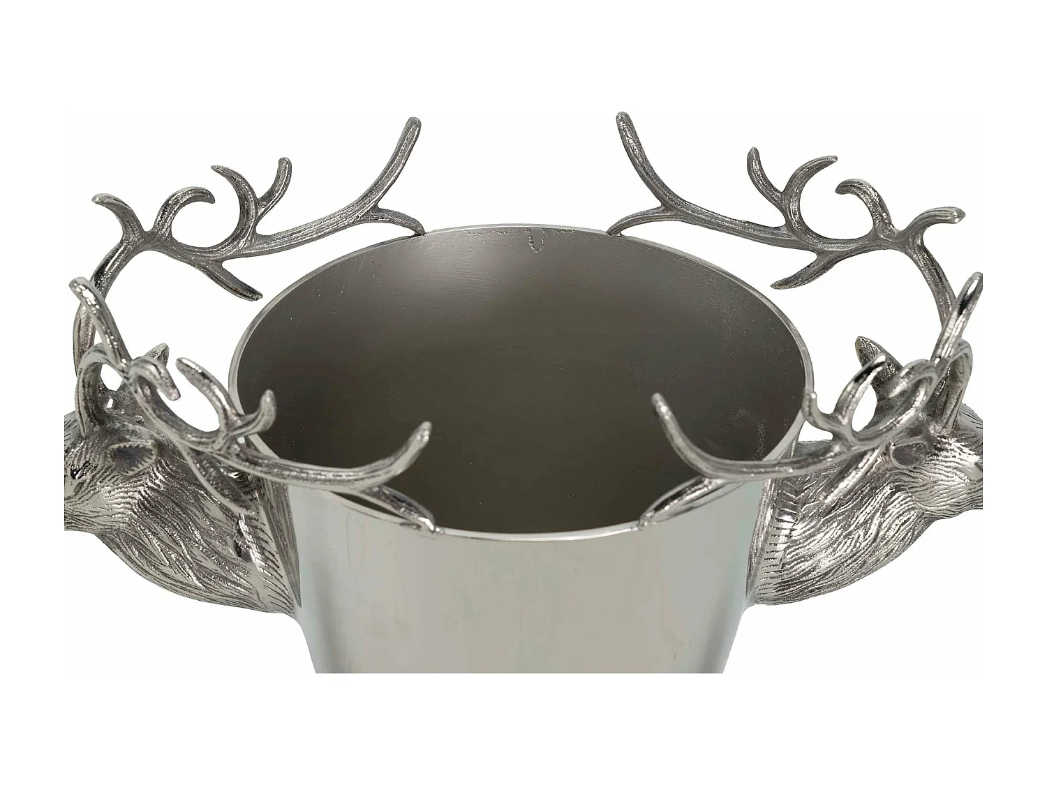 Champanera Ciervo Aluminio Plateado 50x24x30 Cm