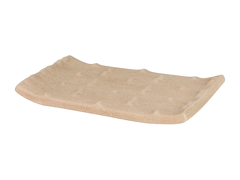 Centro De Mesa Cerámica Marrón 39x24x6 Cm