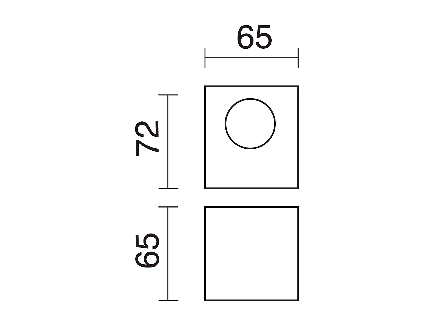 Aplique de pared BRICK estilo moderno de aluminio - Ancho 6,5 x Alt. 7,2 cm - negro - LED SMD 3W - 3K - up&down - 110º - IP20