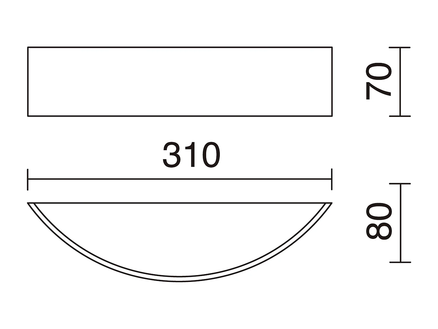 DENEB Wandleuchte im klassischen Stil – L. 31 cm – 12 W SMD-LED – 1200 lm und 3 K, oben und unten – Stahl und Weiß – IP20