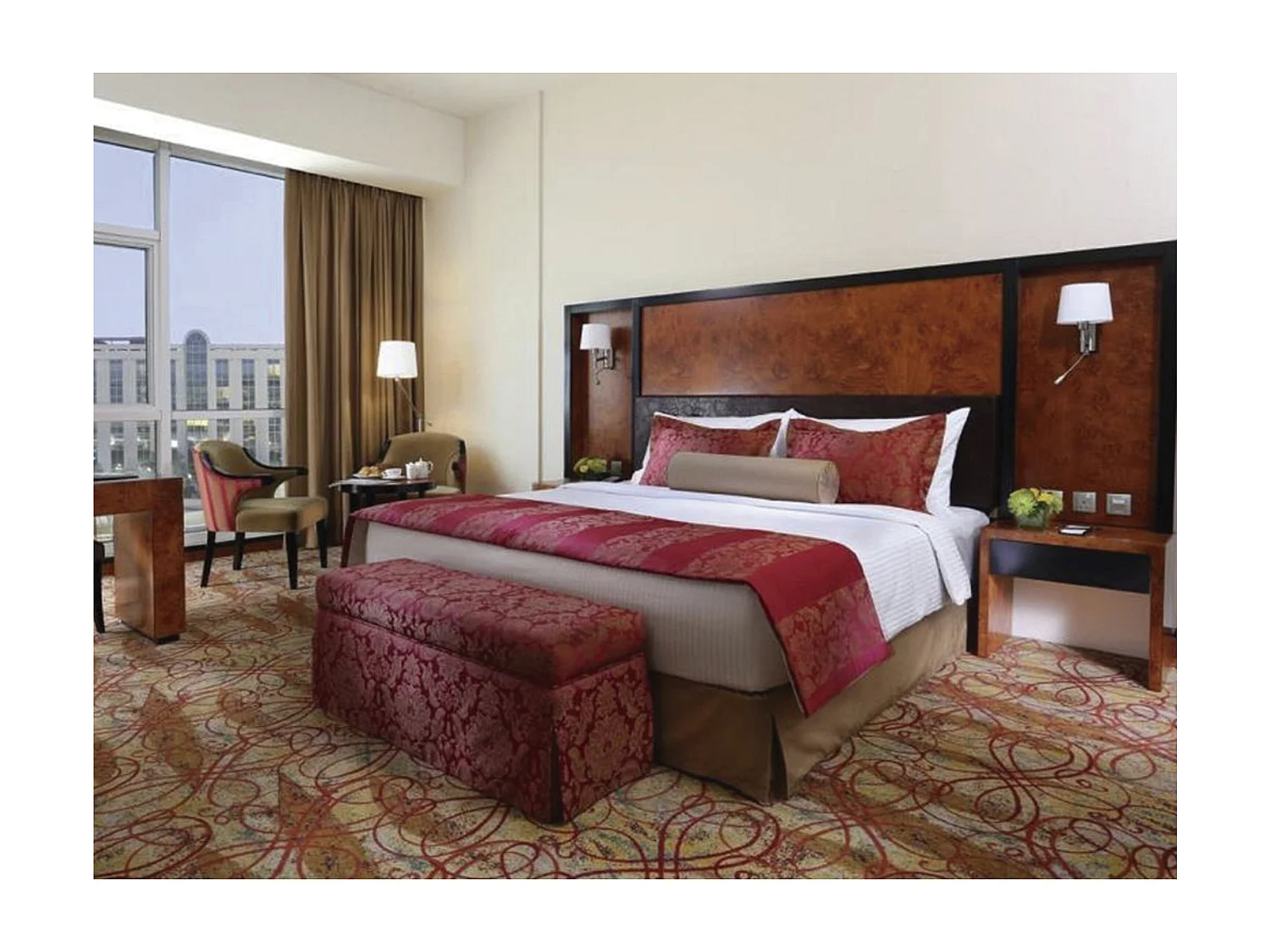 Kinkiet FIRENZE w stylu klasycznym - wys. 43 cm - E27 60W + 3W LED SMD - 2x w?./wy?. - stal i bawe?na - nikiel satynowany i bia?y - IP20