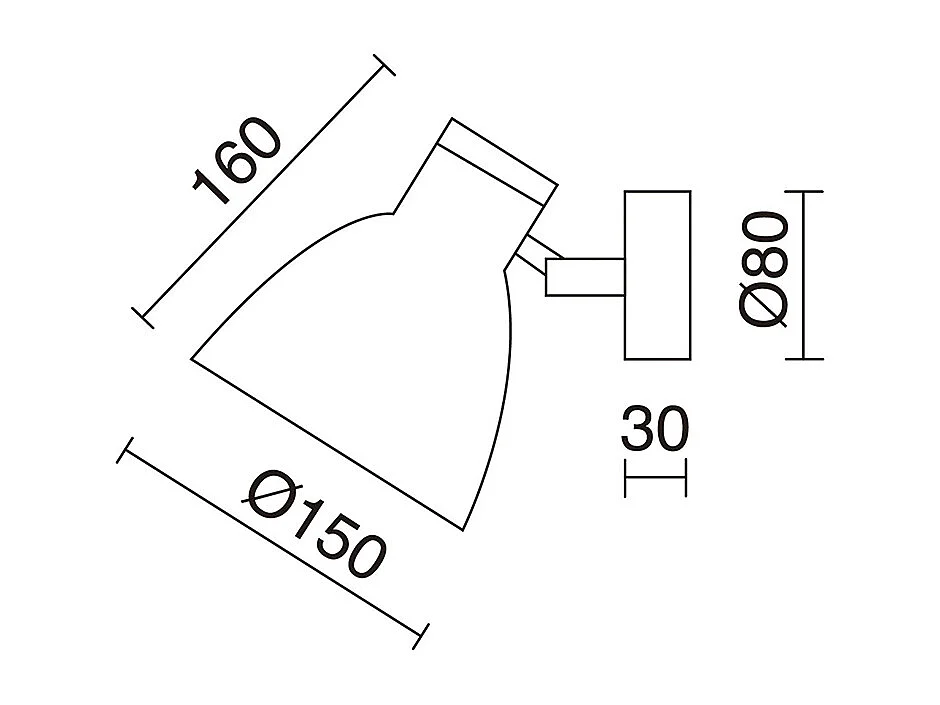 VALAN Wandleuchte im klassischen und modernen Stil - D. ø15 cm - E27 60W - 350º - IP20 - Stahl und Holz - Blau