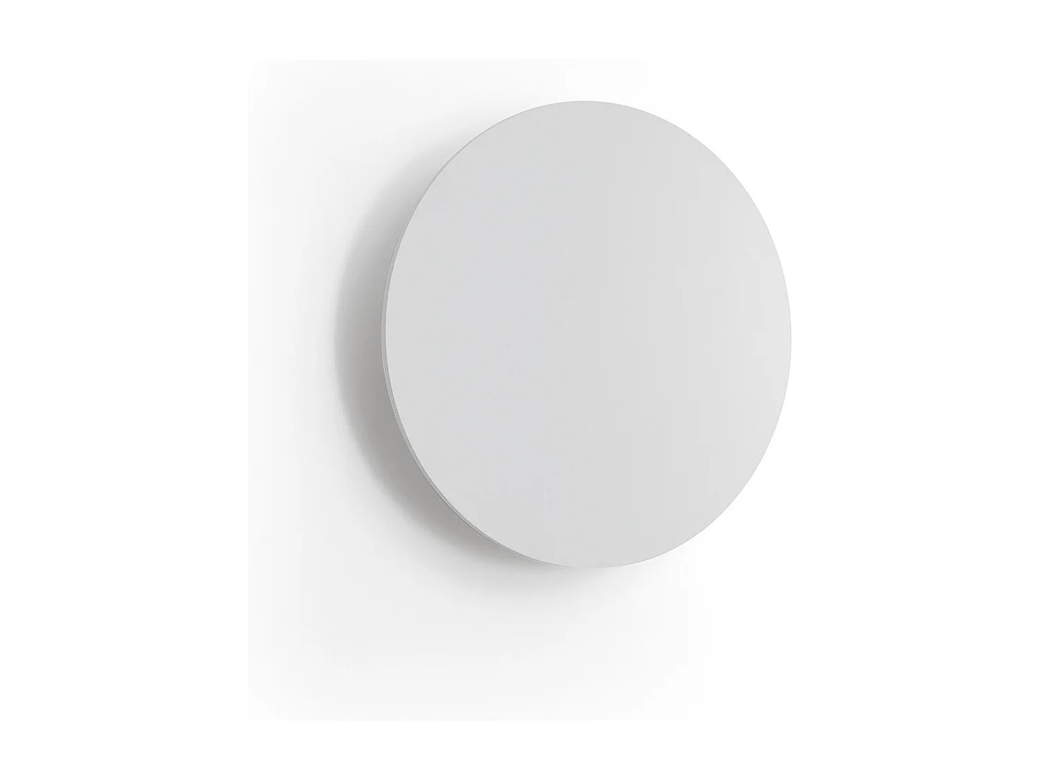 Applique moderno circolare-d.ø20 cm-9w led-890lm e 3k-alluminio, bianco