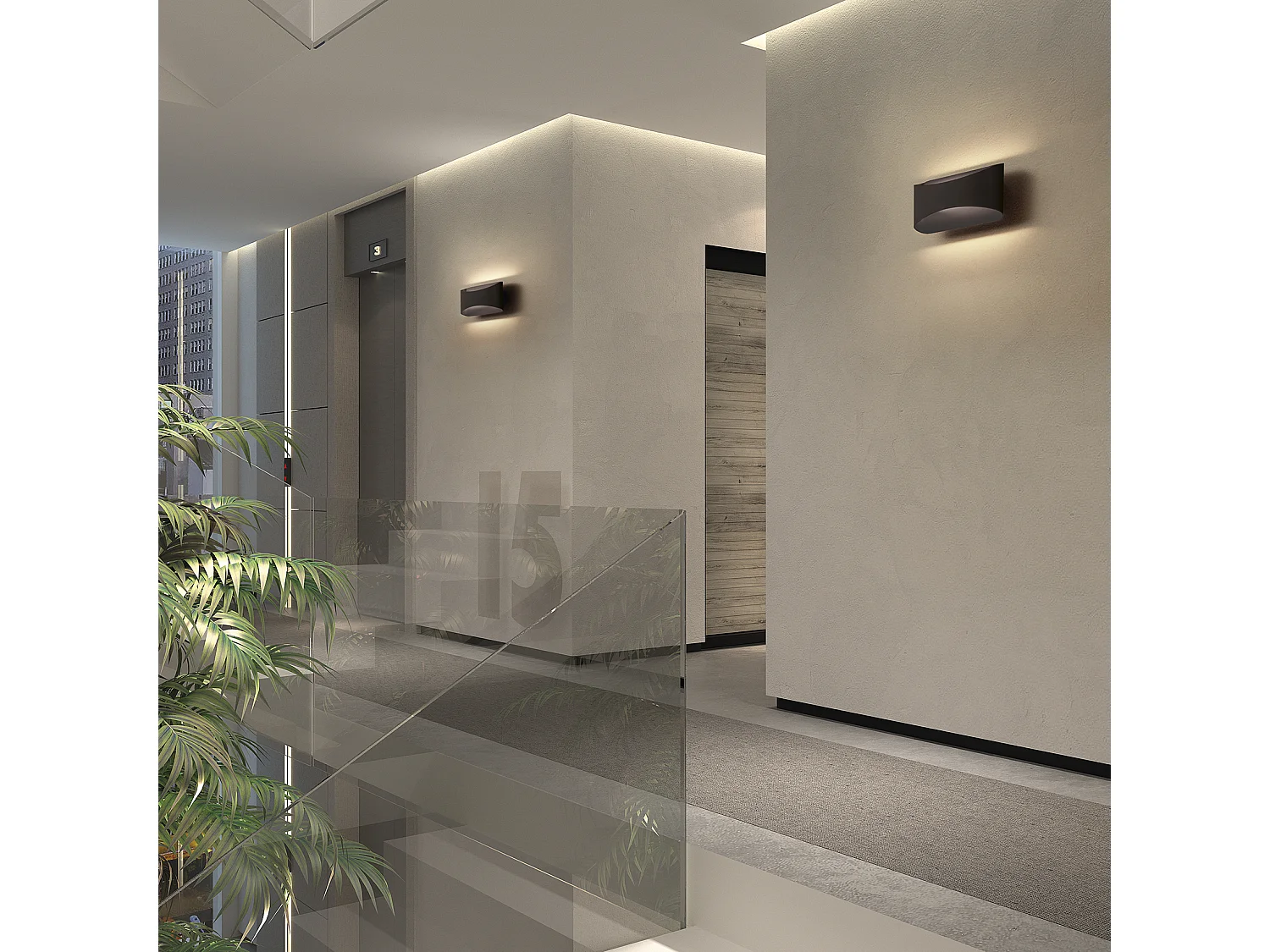 Aplique COOPER estilo moderno e versátil - Largura 24 cm - LED SMD 9W - 850lm e 3K - para cima e para baixo - aço e preto