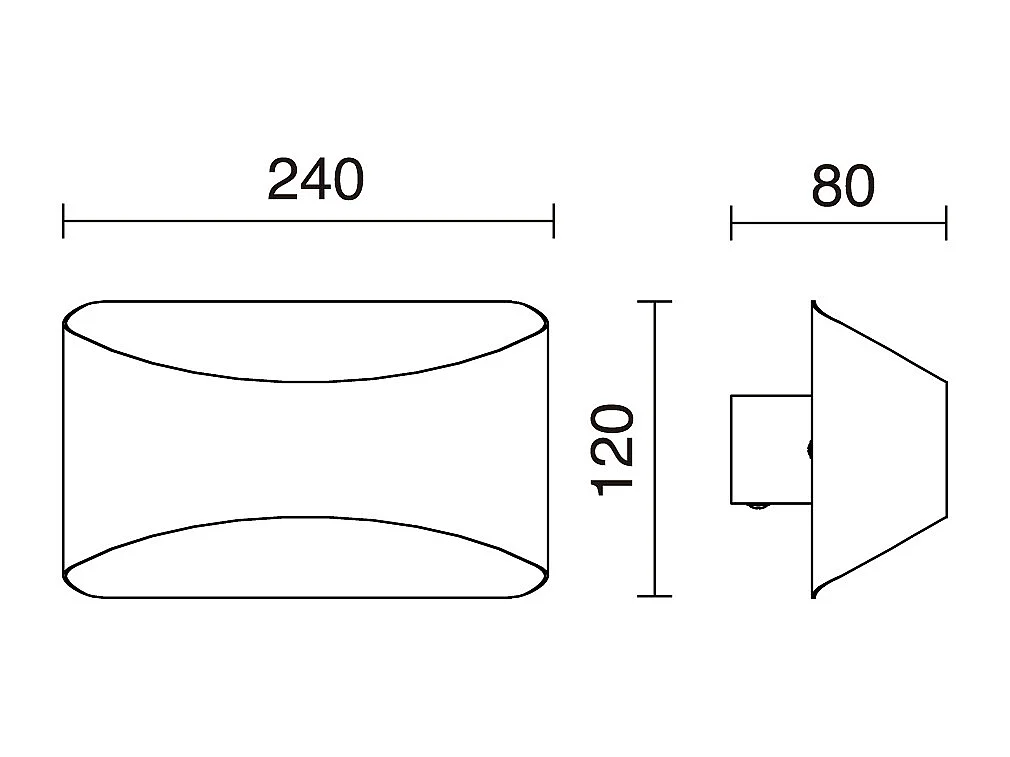 Aplique COOPER estilo moderno e versátil - Largura 24 cm - LED SMD 9W - 850lm e 3K - para cima e para baixo - aço e preto