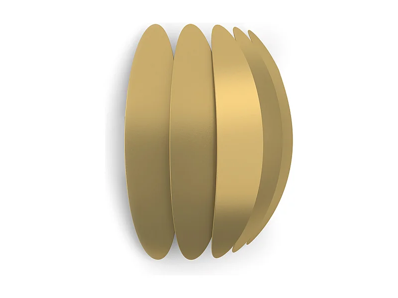 Applique murale moderne Petale-h25cm-led 20w-2059lm-3k-ip20-acier et dore mat