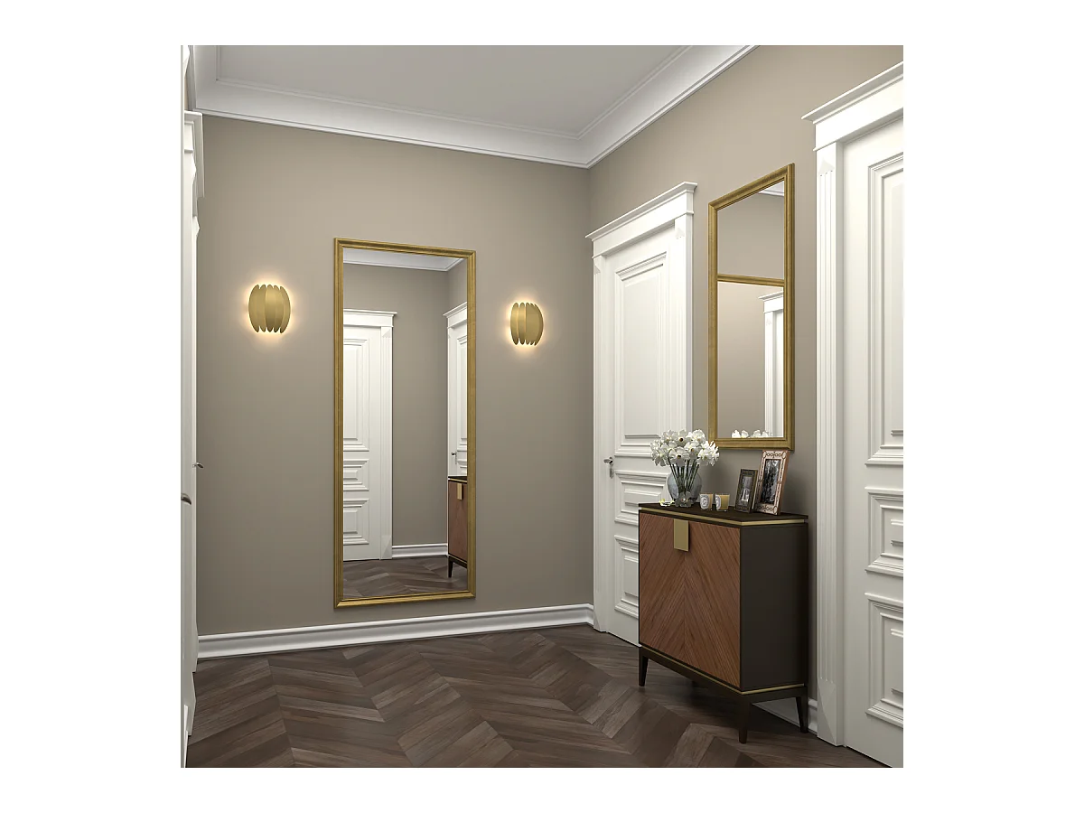 PETAL wandlamp moderne stijl - Hoogte 25 cm - LED SMD 20W - 2059lm - 3K - IP20 - staal en mat goud