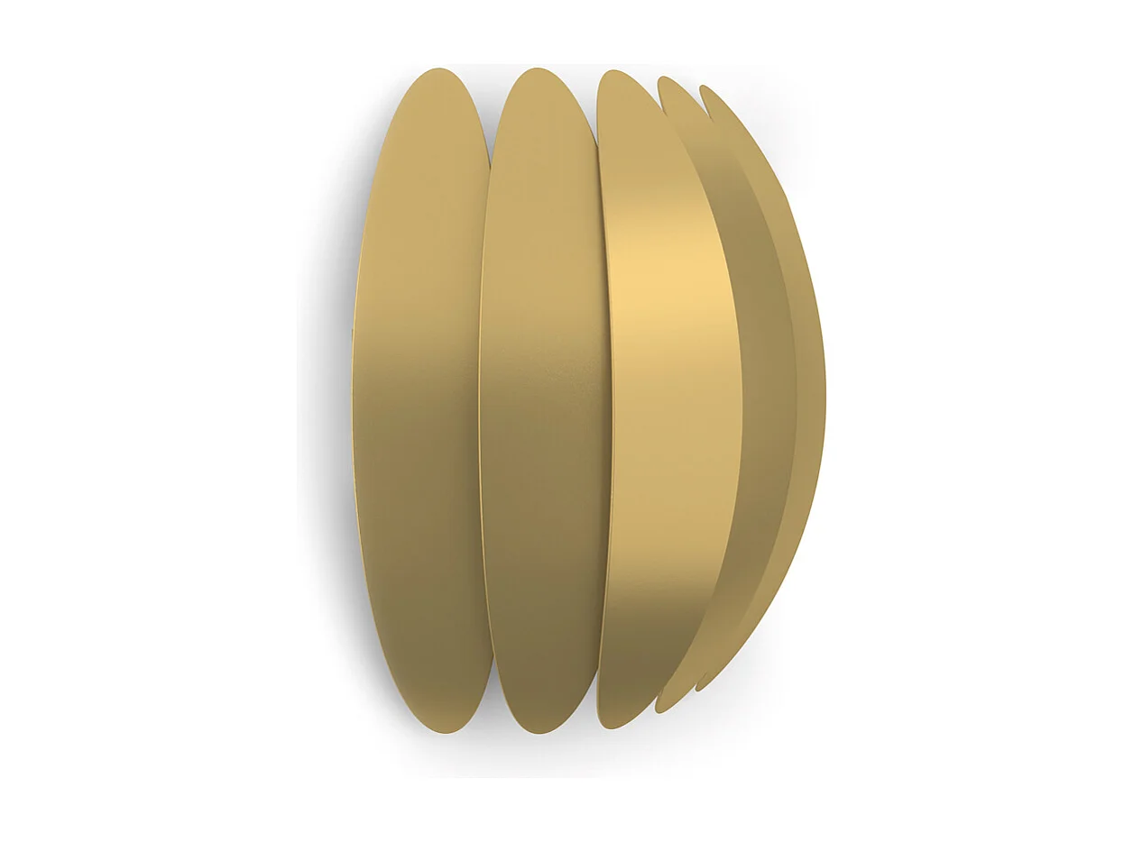 PETAL wandlamp moderne stijl - Hoogte 25 cm - LED SMD 20W - 2059lm - 3K - IP20 - staal en mat goud