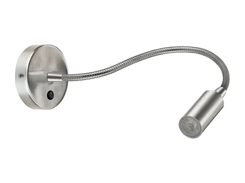 OLVAS-Wandleuchte im klassischen Stil – Lesegerät – 5 W COB-LED – 240 lm und 3 K – 35 ° – 360 ° Flex – IP20 – Stahl und satiniertes Nickel