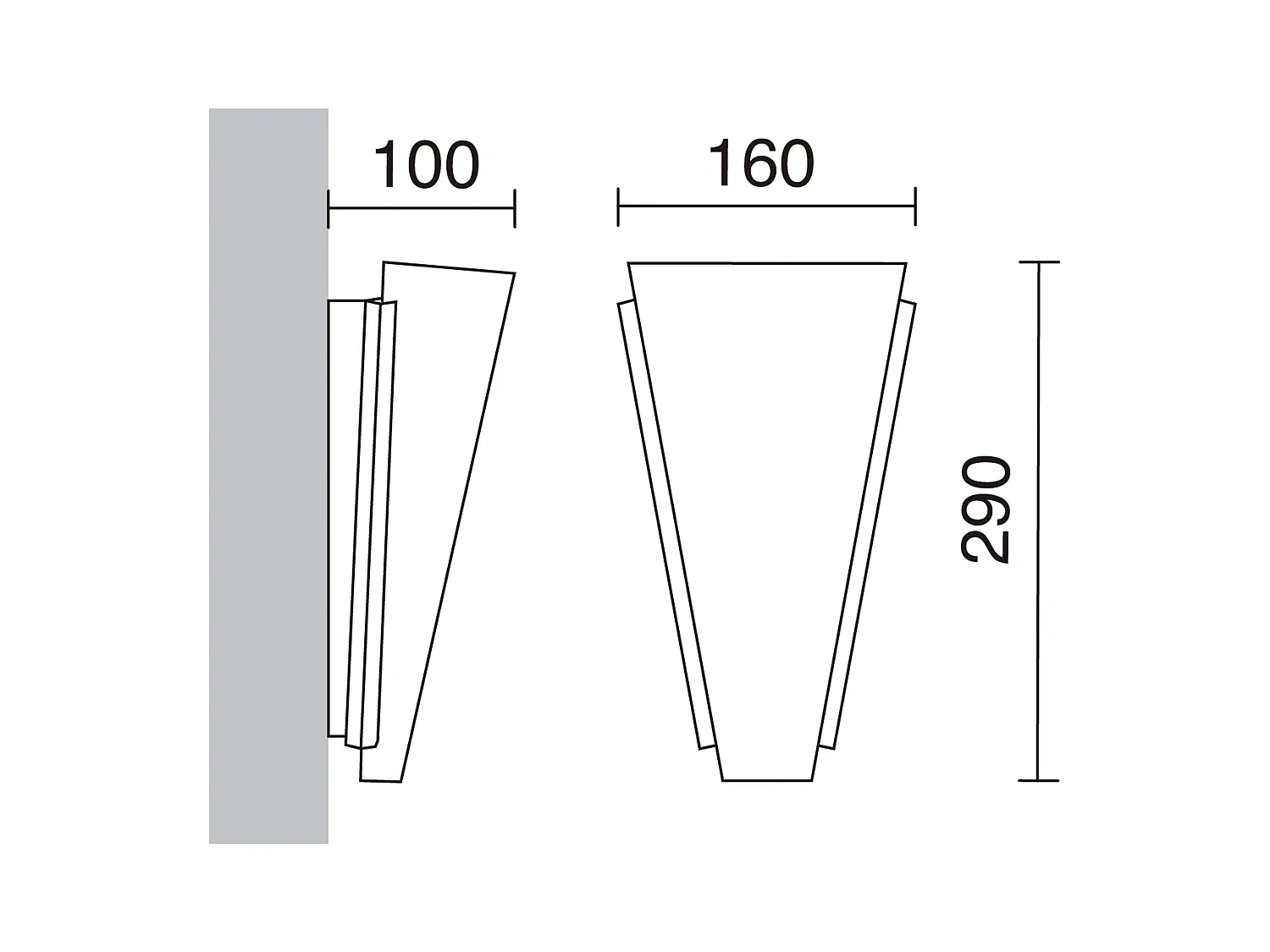 Applique murale classique Menkar-LED-12w-1200lm-cri80-3k-Nickel satine-interieur