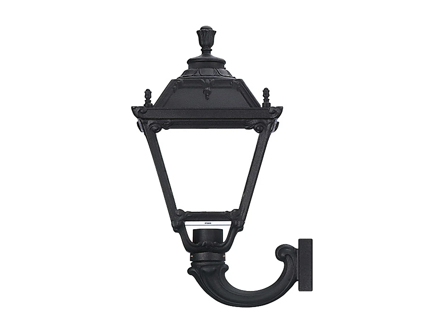 INDURA MEDIUM 4 wandlamp klassieke stijl - H 64 cm x breedte 39 cm - E27 42W - hars - IP55 - zwart