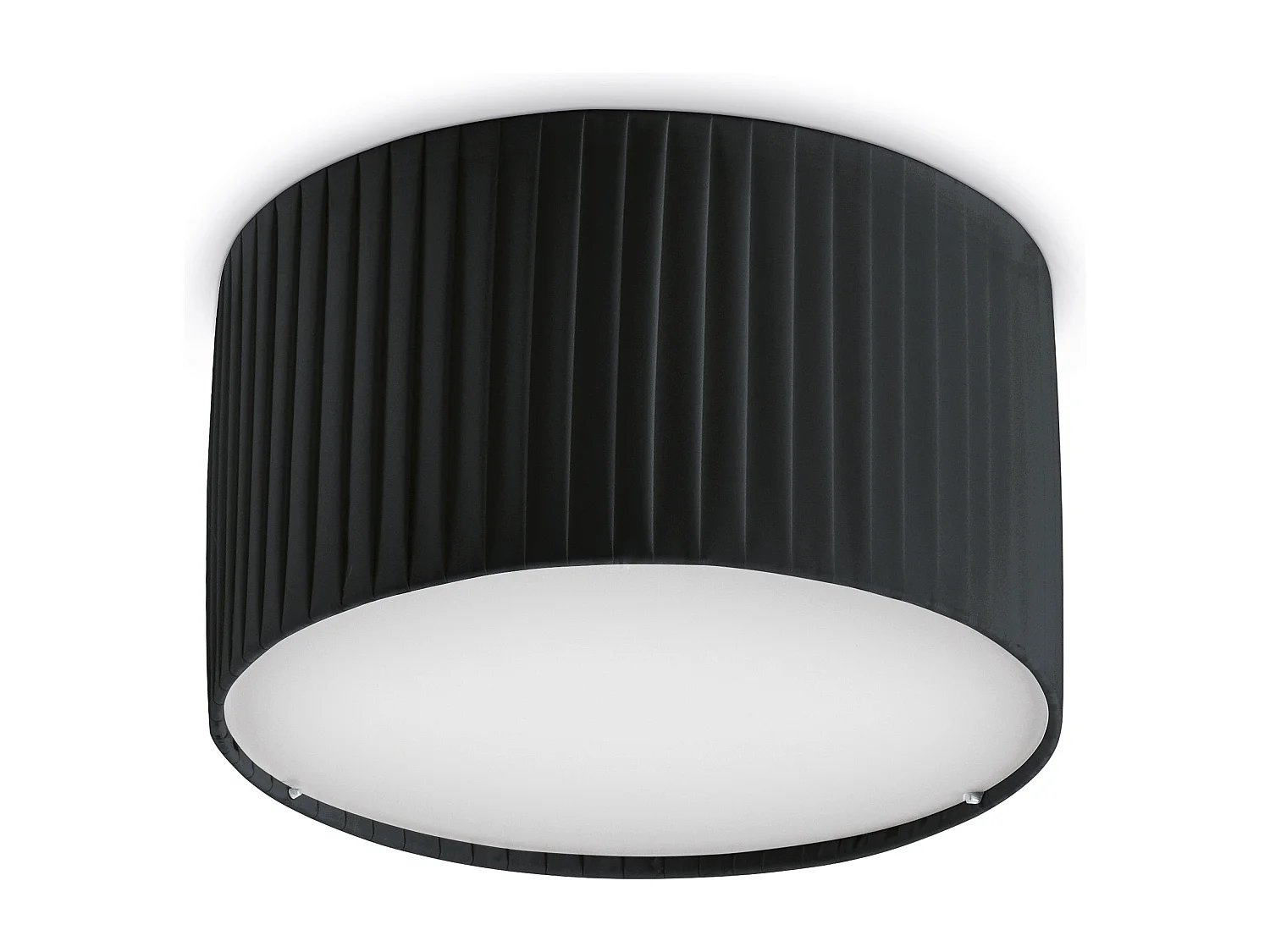 Plafonnier Vorada moderne-d.ø30cm-led cob ac 12w-1030lm, 3k-ip20-acier, noir