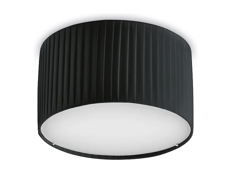 Plafonnier Vorada moderne-d.ø30cm-led cob ac 12w-1030lm, 3k-ip20-acier, noir