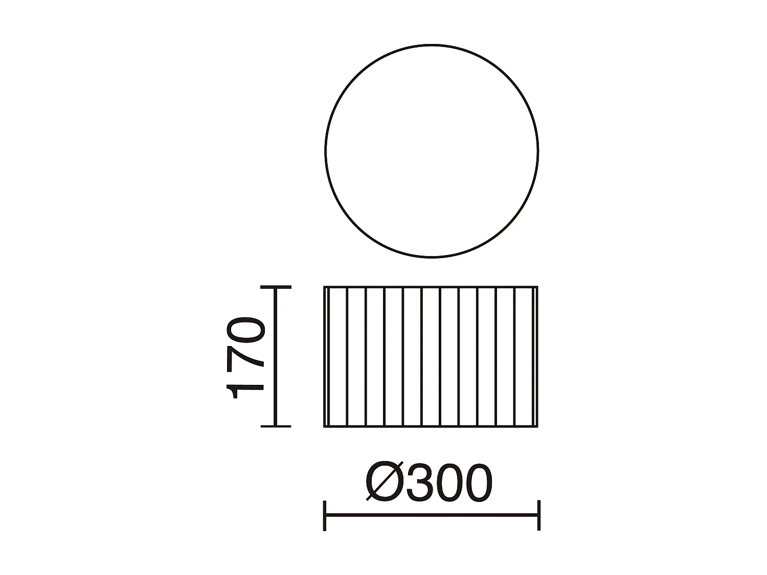 VORADA moderne stijl plafondlamp - D. ø30 cm - LED COB AC 12W - 1030 lm Y 3K - IP20 - lampenkap met synthetische geplooide linten - staal en wit