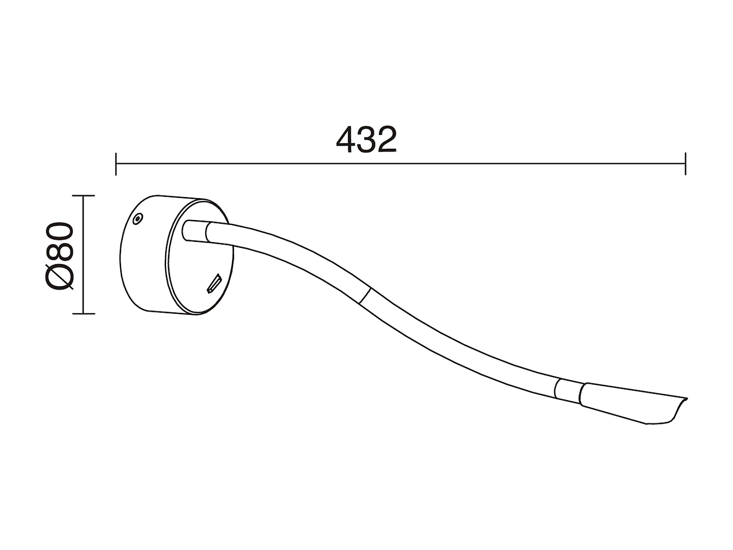 Aplique lector Elfi de estilo moderno-L. 43,2 cm- interior- acero y silicona- rojo- LED SMD 2W- 3.000K- on/off- 360º grados- IP20