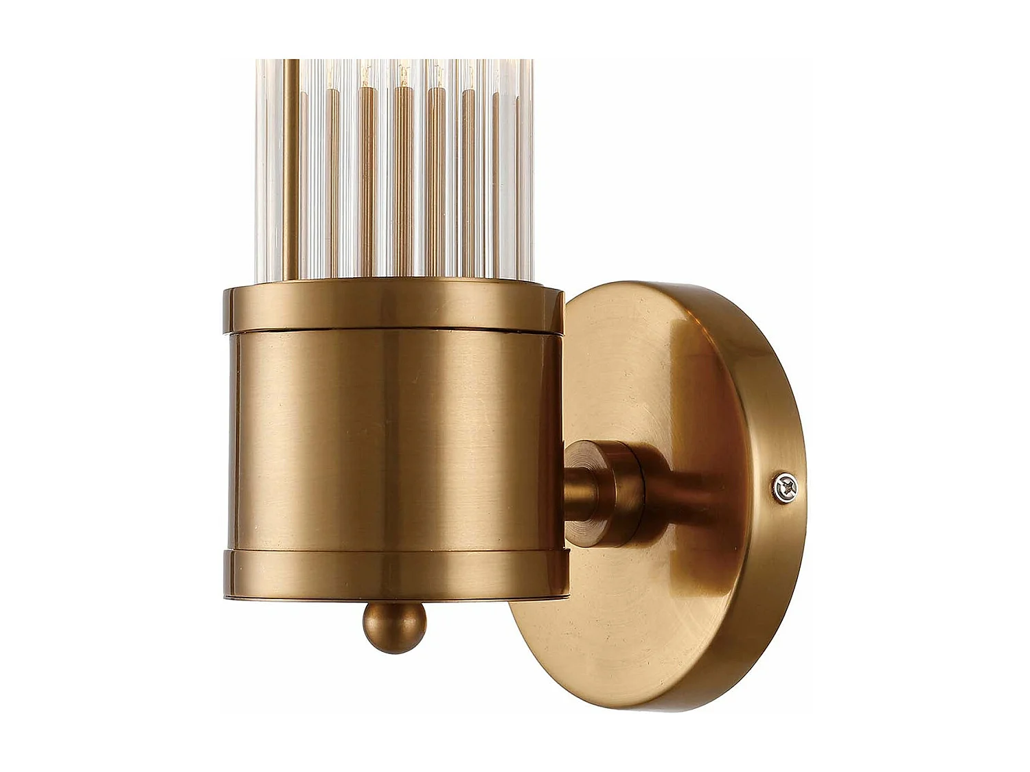 Aplique Pared Cristal Metal Dorado 12x14x30 Cm