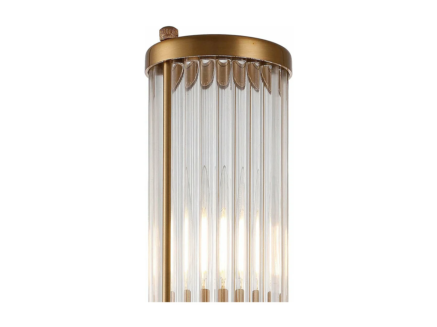 Aplique Pared Cristal Metal Dorado 12x14x30 Cm