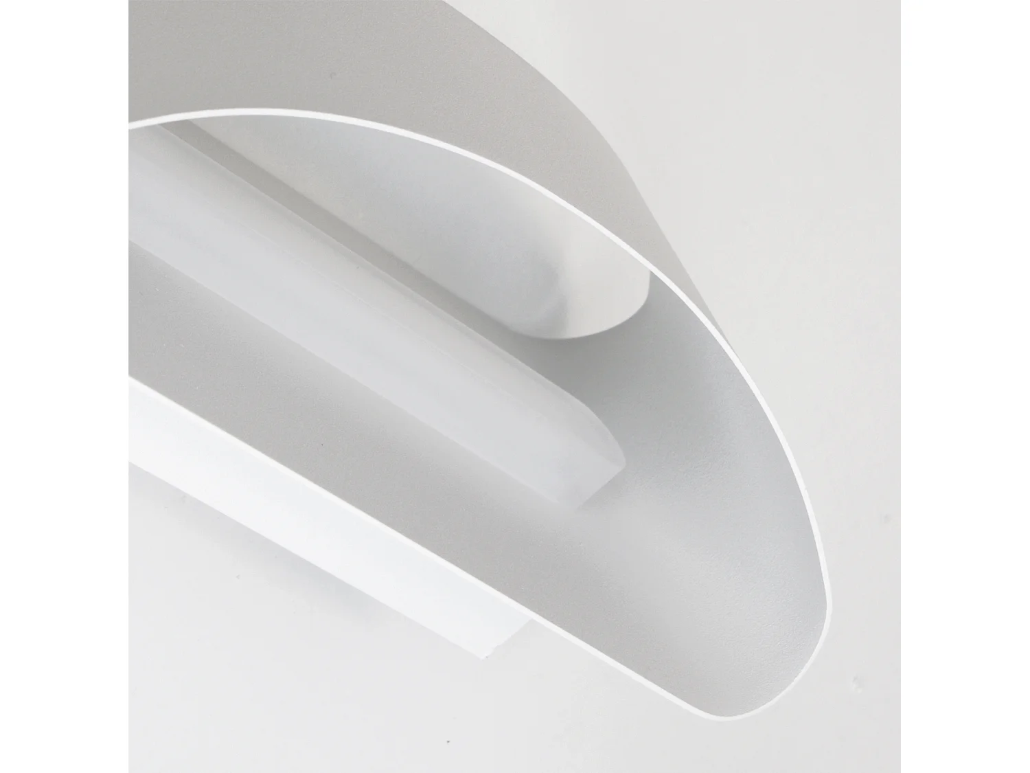 Applique murale moderne Cooper-largeur 24cm-led 9w-850lm et 3k-up&down-acier,blanc