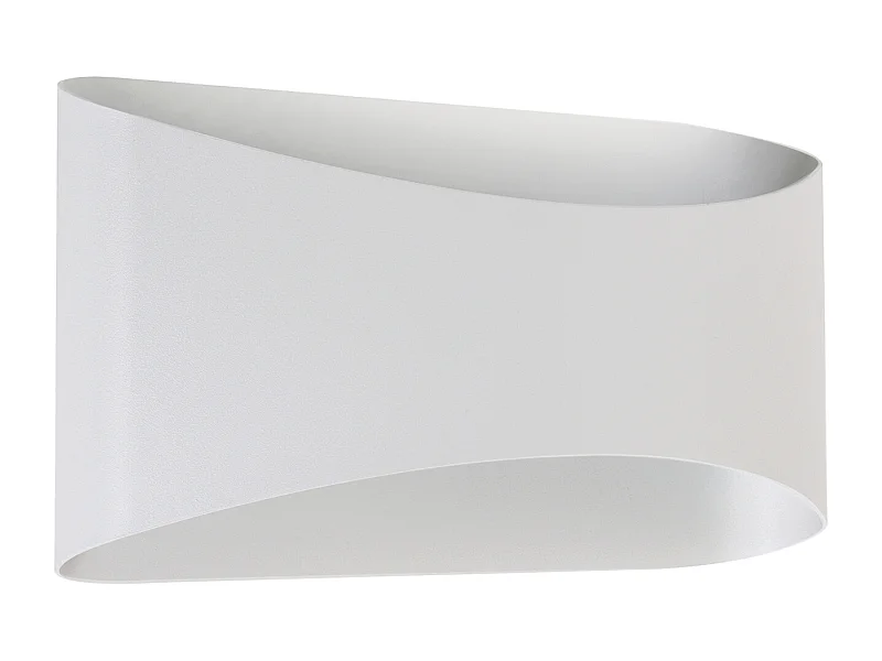 Applique murale moderne Cooper-largeur 24cm-led 9w-850lm et 3k-up&down-acier,blanc