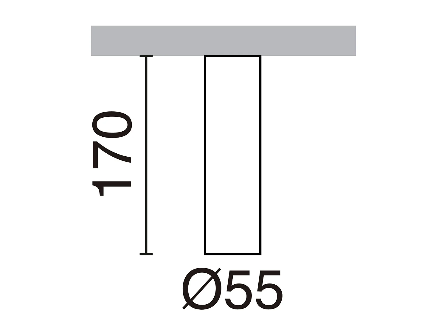 TANIA Deckenleuchte im modernen Stil – H 17 cm x T 5,5 cm – GU10 50W – Stahl und Schwarz – IP20