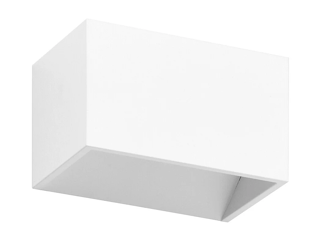 RETT moderne stijl wandlamp - Lengte 12 cm - 5W SMD LED - 450lm -3K - up&down - aluminium - wit - IP20