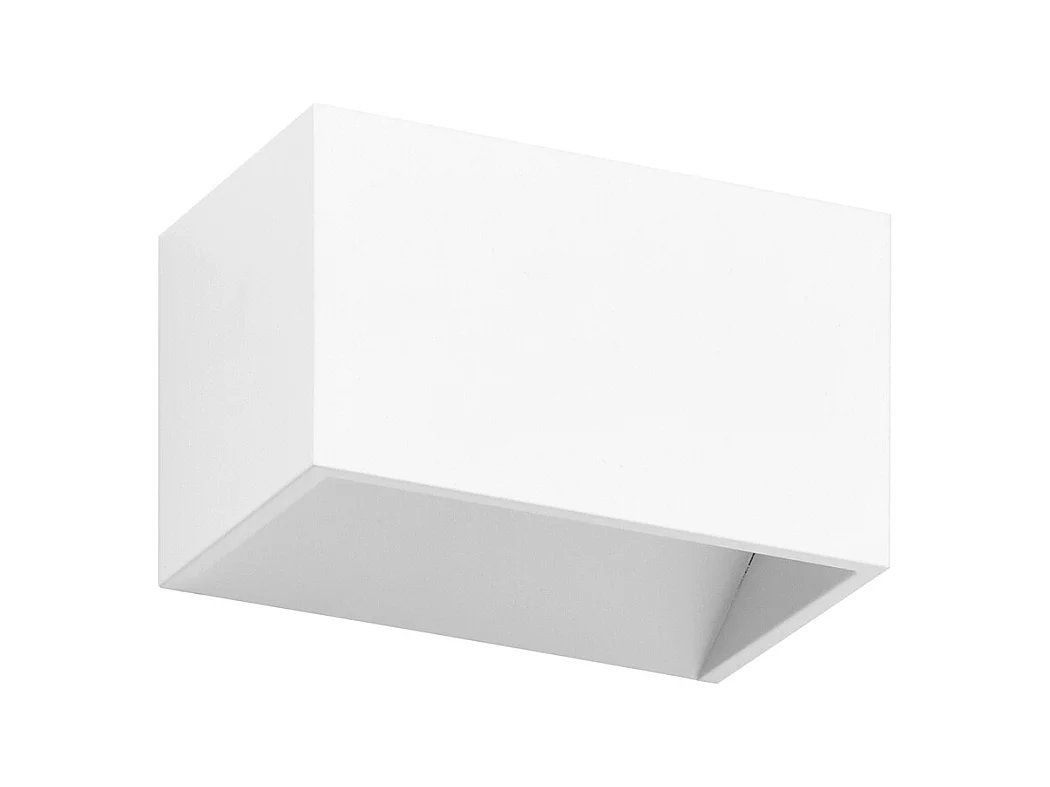 Applique murale Rett moderne-L. 12cm-led 5w-450lm-3k-up&down-aluminium-blanc-ip20