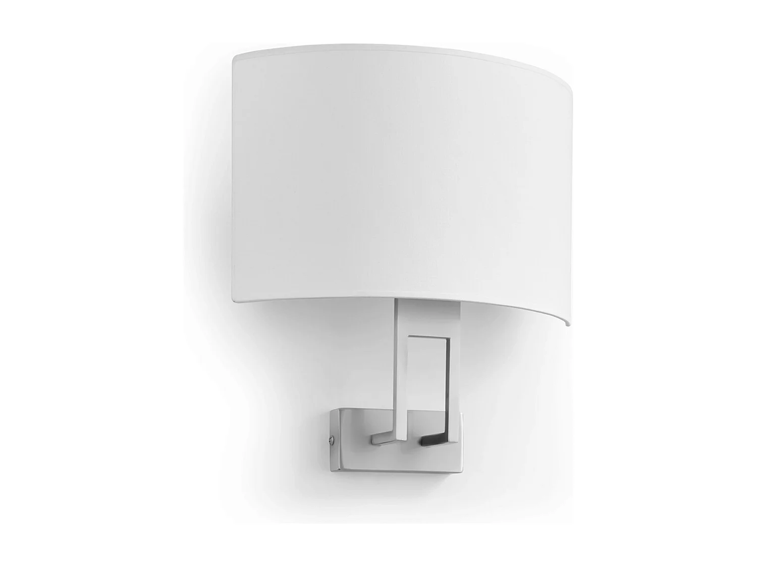 Lampada da parete classica-interno-classico-acciaio-nichel satinato-bianco-e27 max. 40w-ip20