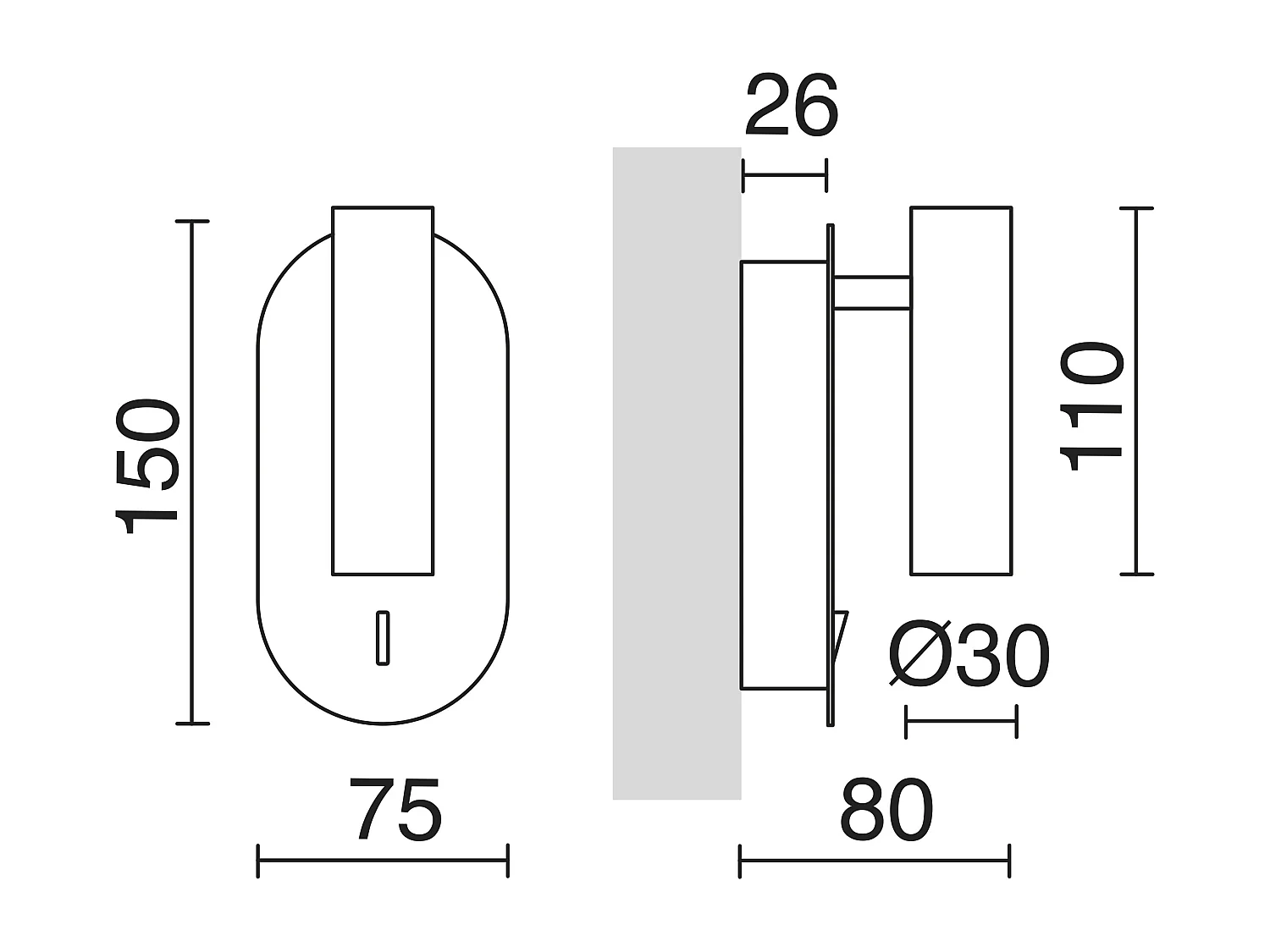 Applique murale moderne Dirk Reader-h 18cm-3w LED-3K-on&off-90º et 300º-IP20-acier, noir