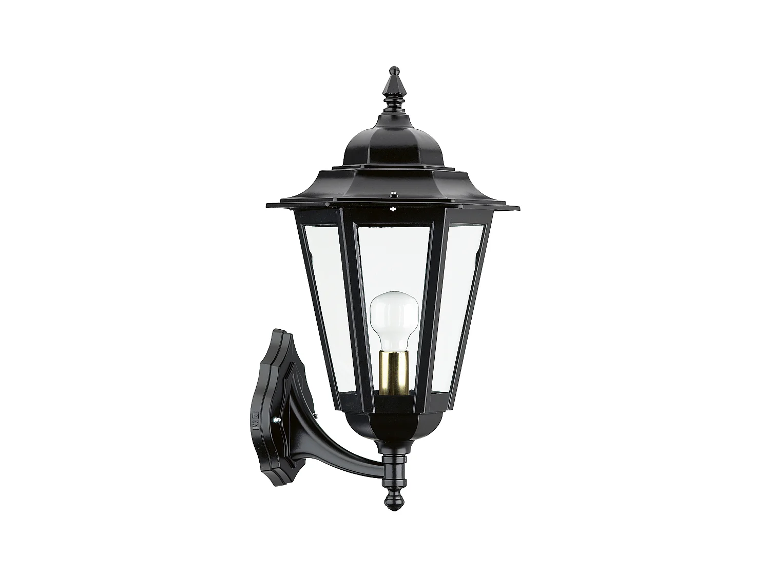 Applique classique Elite 6-h32cm x 24cm-e27 42w-mat-ip44-aluminium, noir