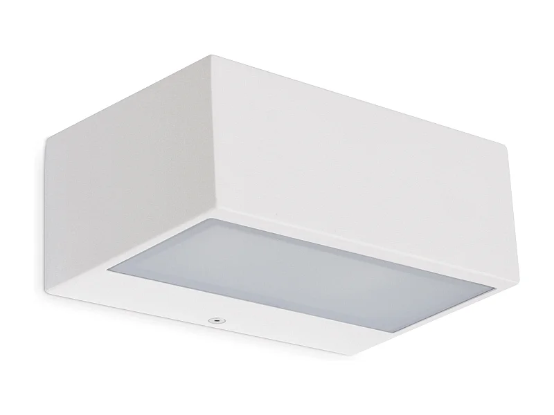 Wandleuchte im modernen Stil IONA – L. 18 cm – 13 W SMD-LED – 1200 lm und 3000 K – Aluminium und Weiß – IP44