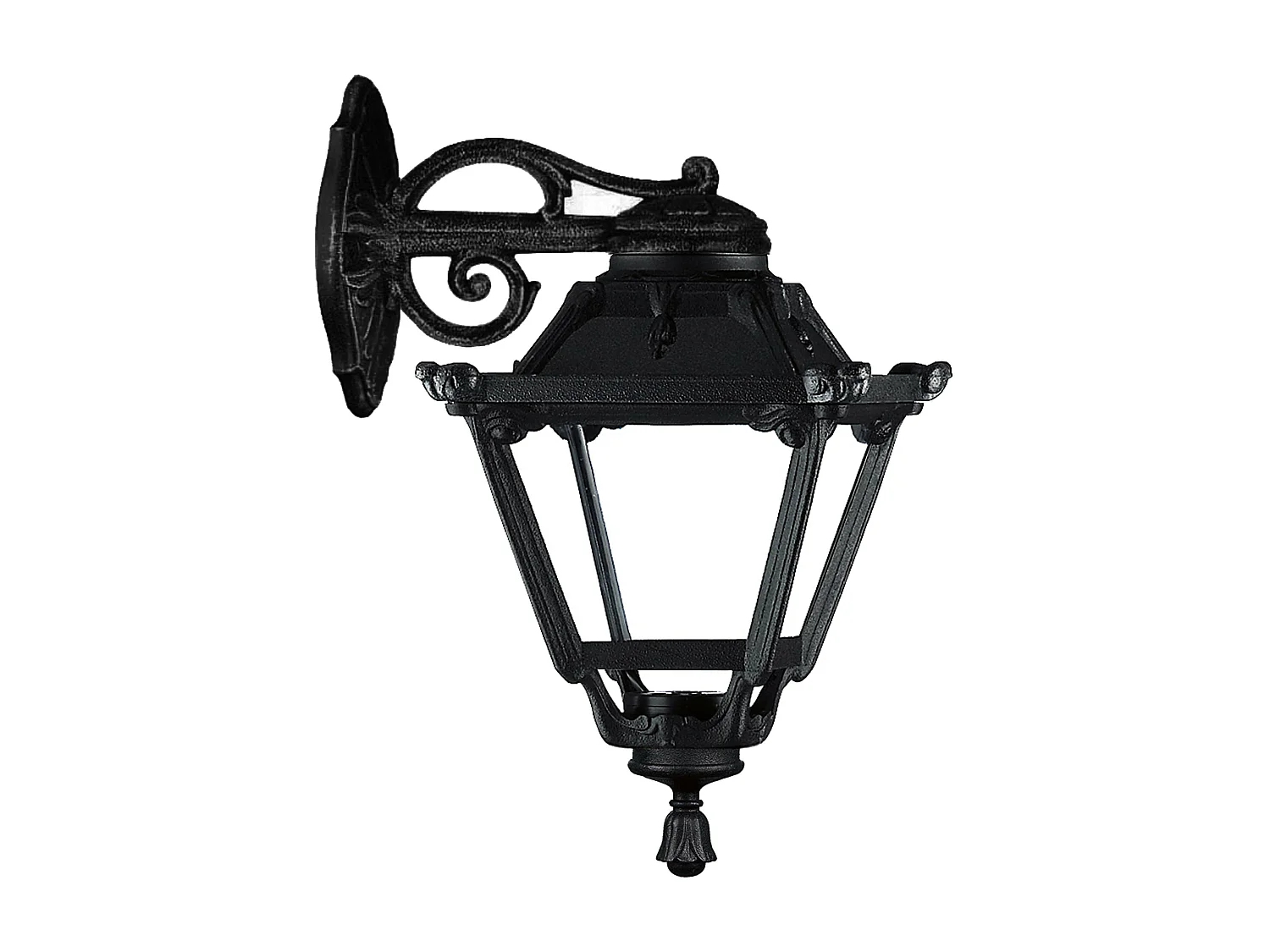 Applique classique Indura mini 4-h 48 cm-e27 42w-resine-IP55-noir