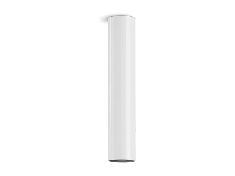 Lampada da soffitto moderna Tania-h.33 cm x d.ø 5,5 cm-gu10 50w-acciaio, bianco-ip20