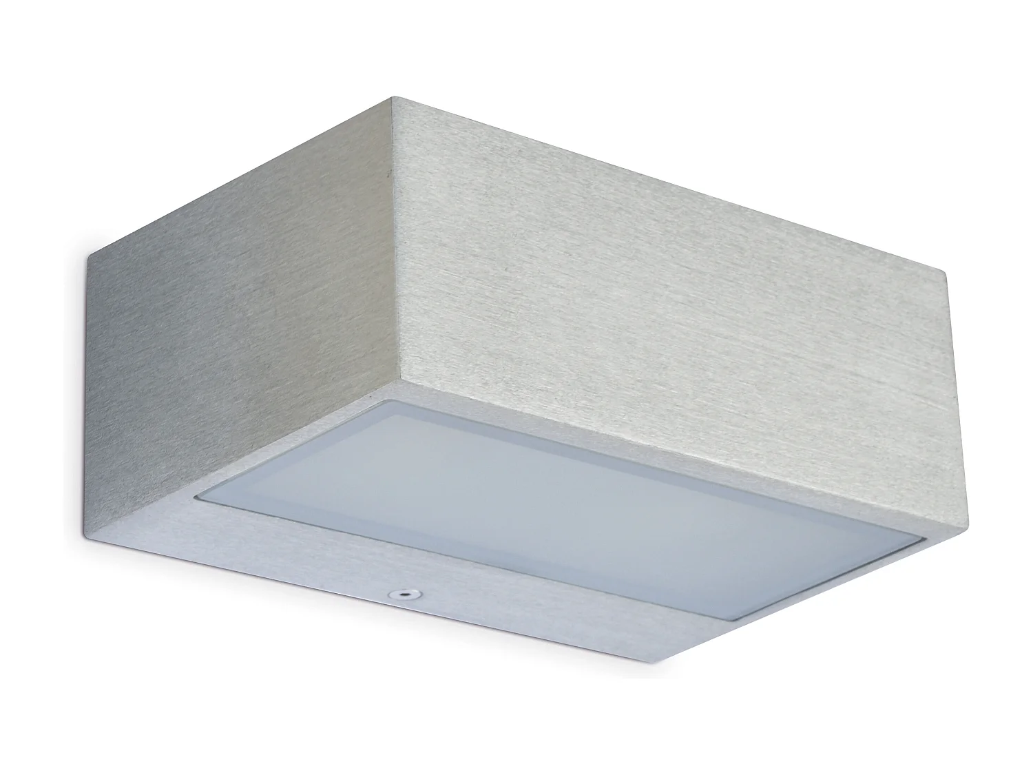 Applique moderne Iona-L. 18 cm-e27 ø45-40w-aluminium et gris-ip44-up&down