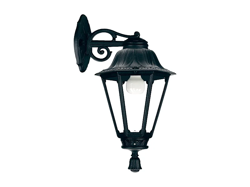 Aplique INDURA MEDIUM 6 estilo clássico - A 51 cm x largura 26 - E27 42W - resina - IP55 - preto