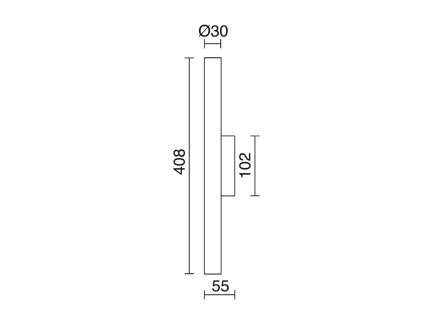 Wandleuchte im modernen Stil TANIA - H 40,8 cm - 2x 4W SMD LED - 400lm und 3K- up&down - Stahl und Gold - IP40