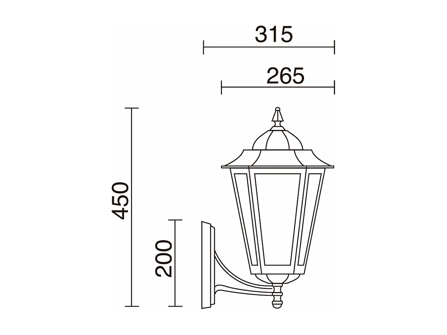 ELITE 6 Wandleuchte im klassischen Stil – H 45 cm x B 31,5 cm – E27 42 W – transparentes Glas – IP44 – Aluminium und Weiß