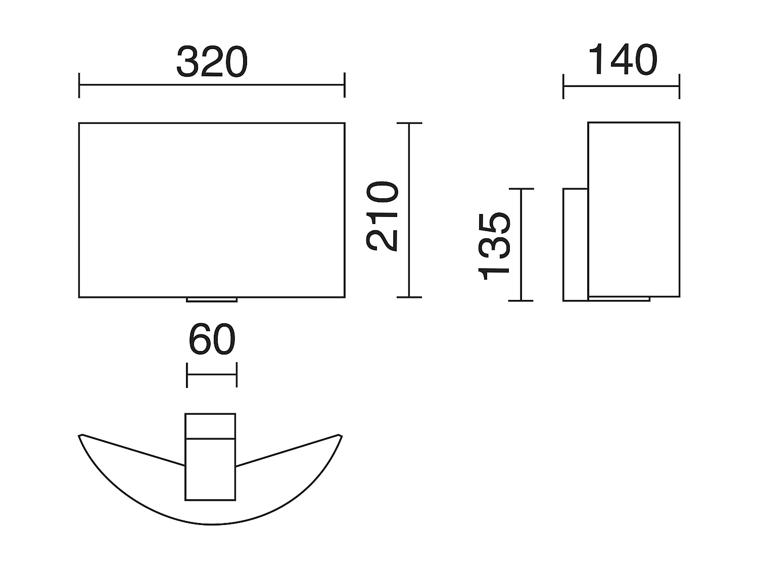 Applique classique Amsterdam-h21cm-acier, nickel-blanc-e27 40w-ip20