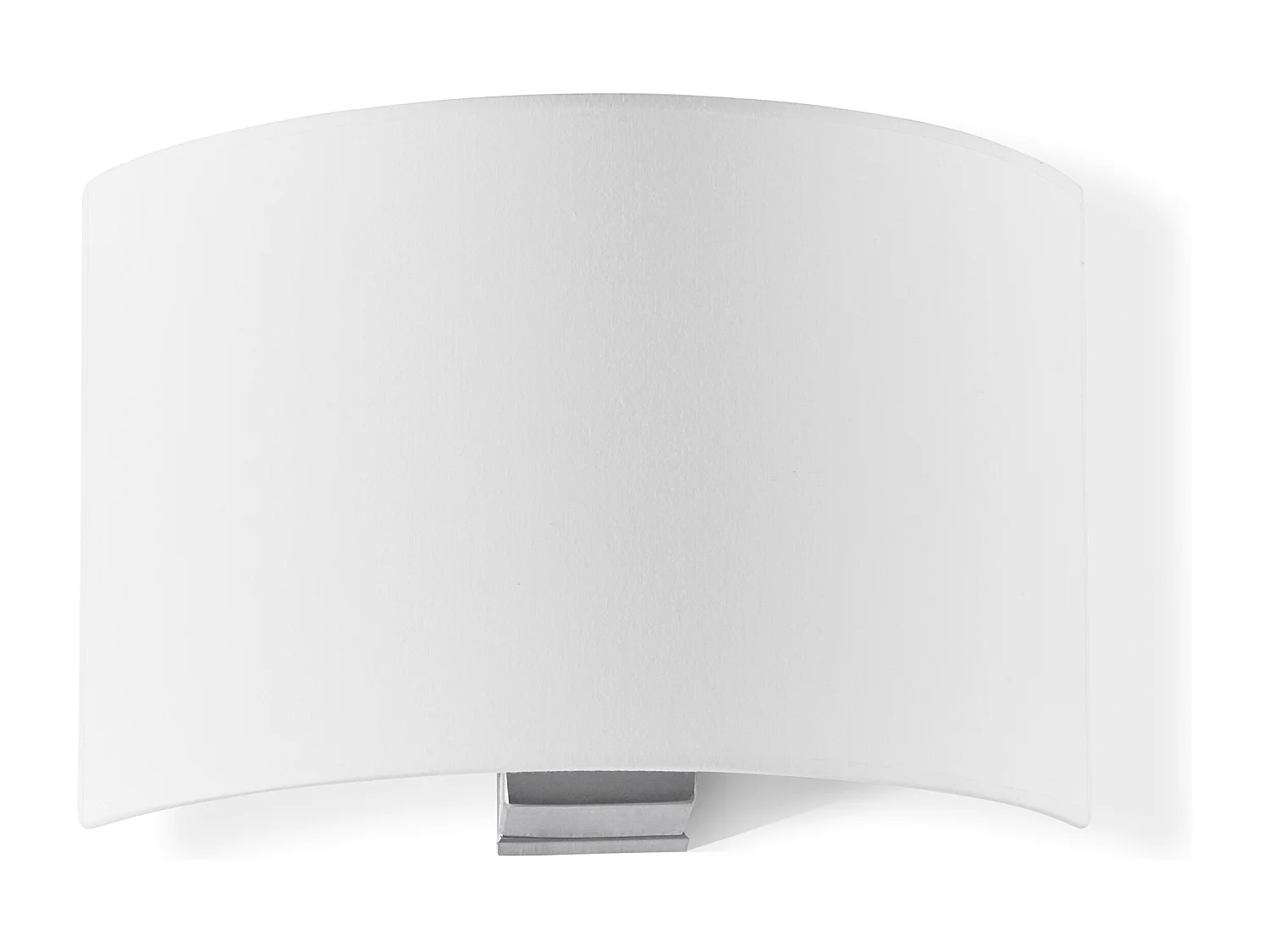 Aplique de pared Amsterdam de estilo clásco- Alt. 21 cm -  interior- acero y niquel satinado- pantalla cinta plisada blanca- E27 Ø45 Máx. 40W- IP20