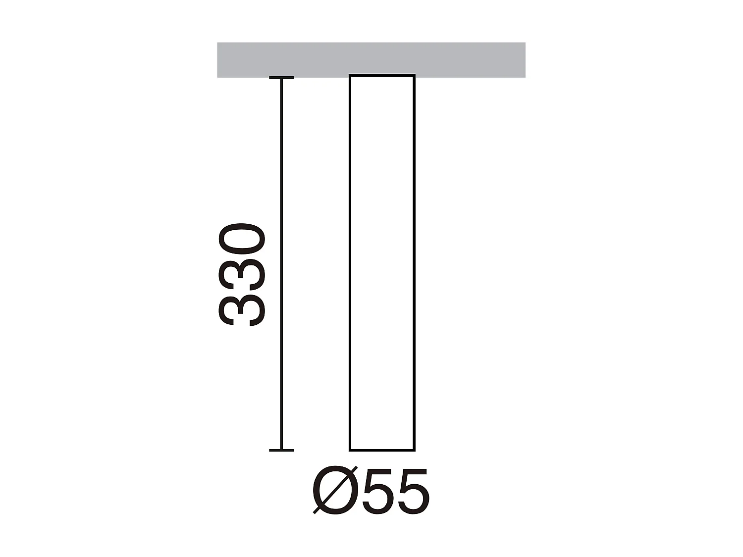 Plafonnier Tania moderne-h 33 cm x d.ø 5,5 cm-gu10 50w-acier et or-ip20