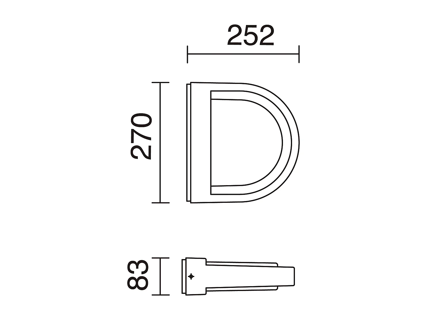 Klassieke stijl Donkere wandlamp - buitenkant - aluminium - antraciet - up&down - E27 Max. 23W-IP54