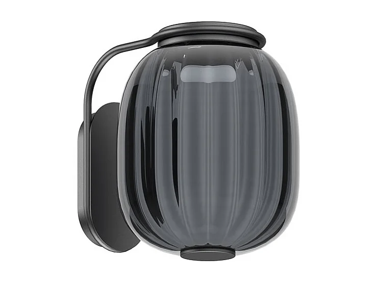 KRISTA klassieke stijl wandlamp - LED SMD AC 10W - 830lm en 2700K - glazen kap ø18,3 cm - staal en grijs