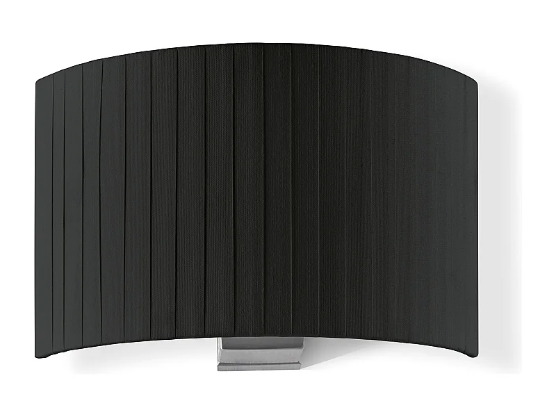 Lampada da parete classica Amsterdam-h.21cm-acciaio, nichel-nero-e27 40w-ip20