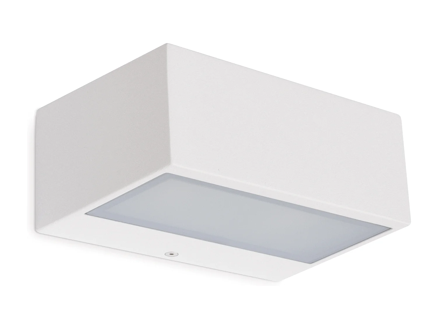 IONA moderne stijl wandlamp - L. 18 cm -E27 ø45 - 40W - aluminium en wit - IP44 -up&down