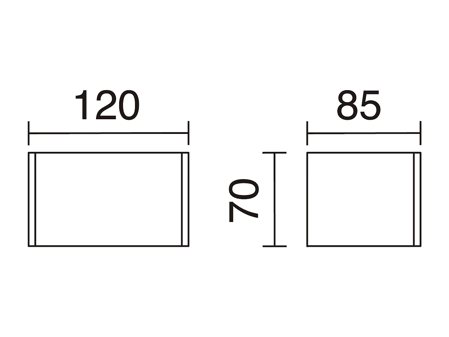 Aplique de pared RETT de estilo moderno - Longitud 12 cm - LED SMD 5W - 450lm -3K - up&down - aluminio -negro - IP20