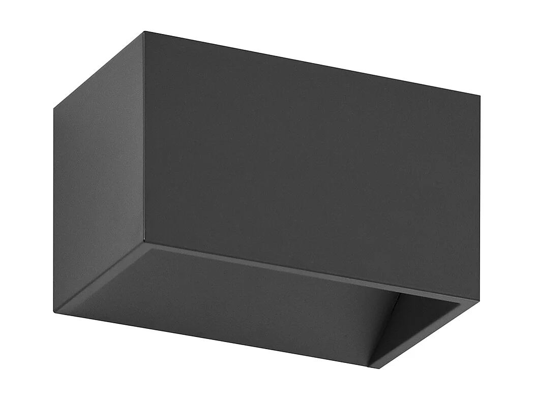 Moderne stijl RETT wandlamp - Lengte 12 cm - 5W SMD LED - 450lm -3K - up&down - aluminium - zwart - IP20