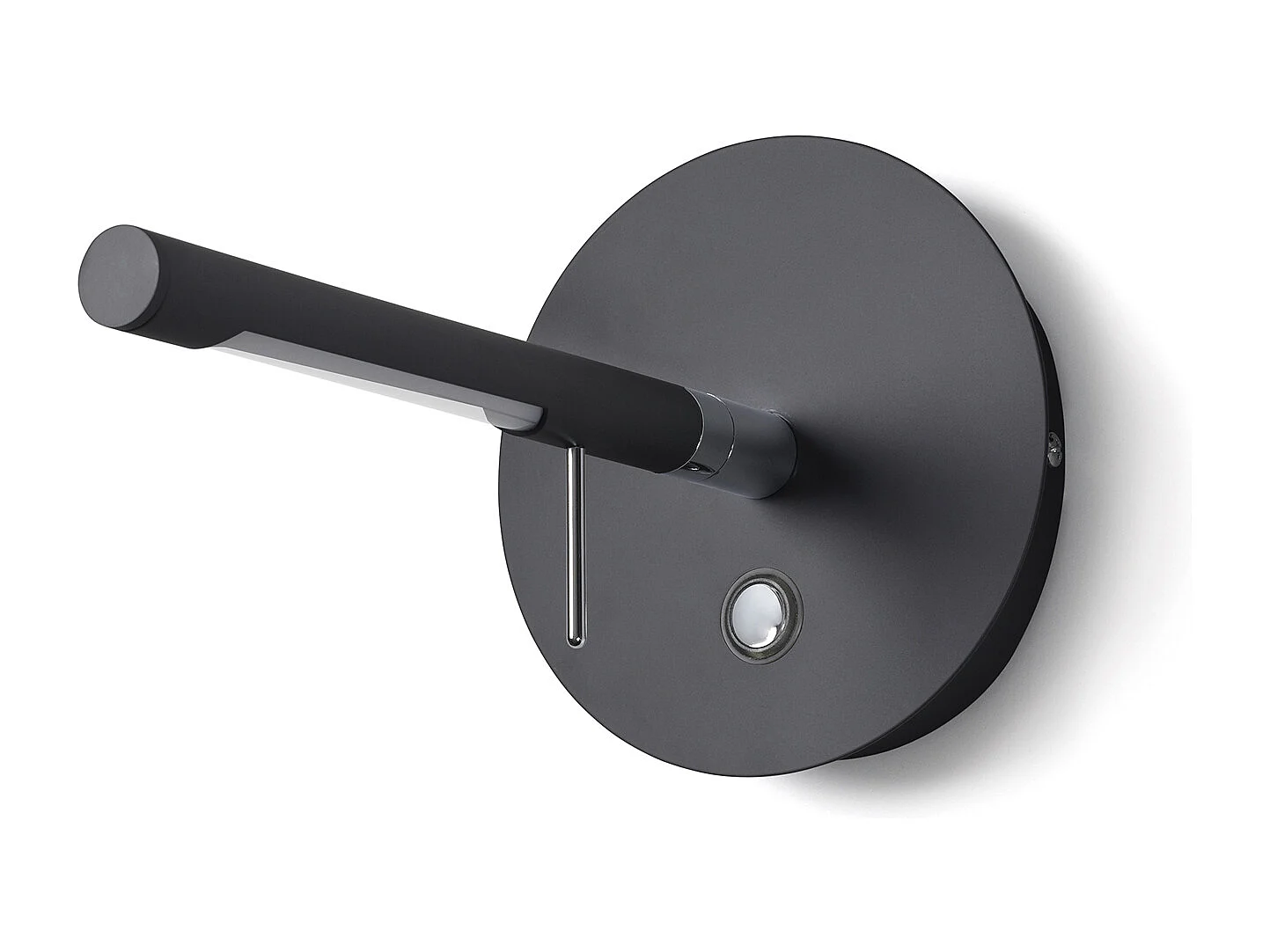 Lampada per lettore da parete per libri-l.25,1cm-led 4w-280lm,3k-dimmerabile-on&off-350º-ip20-alum,ng