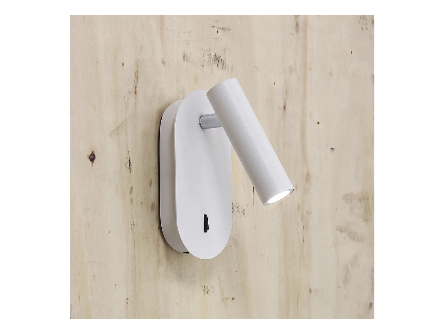 Applique murale moderne Dirk Reader-h18cm-3w LED-3K-on&off-90º et 300º-IP20-acier, blanc